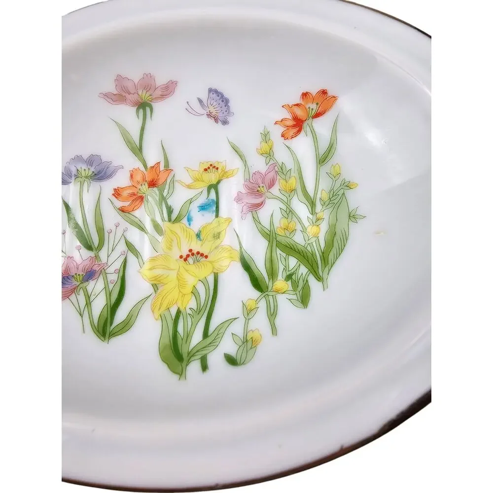 Vintage‎ Day Lily Seymour Manning Fine China Soap Dish Floral